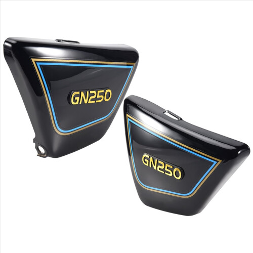 1 Pair Right & Left Frame Covers Panels For Motorcycle Black 1