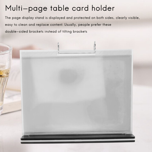 A4 Flip Table Menu Stand Multi-Page Table Card Rack Holder Frame 1