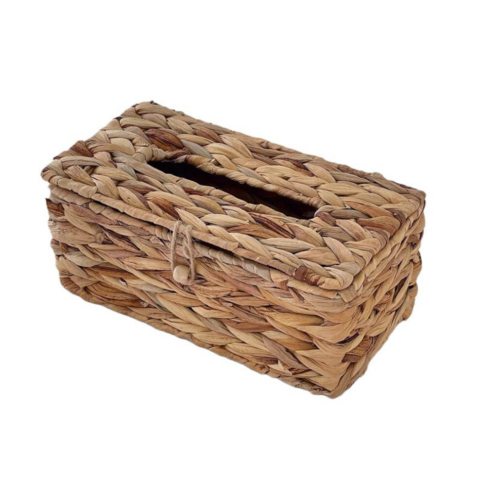 Water Hyacinth Woven Tissue Box Rattan Woven Lid Sanitary Paper Box 4851114151661