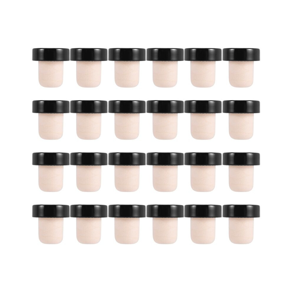 24Pcs T-Shaped Wine Cork Bottle Stopper For Wine Beer Bottles (Black) Black 4851114151579