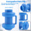 12 stk. trampolinehetter 25 mm, trampolineendehetter 4