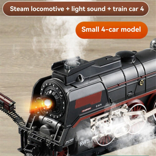 Locomotive à vapeur, rail, train électrique télécommandé rechargeable 1