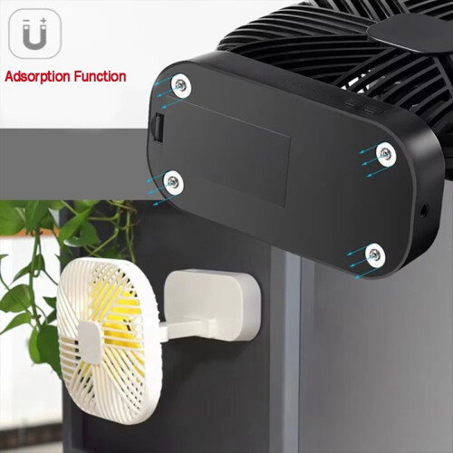 Magnetic USB Fan with Three Speed Timing Function Silent White 1