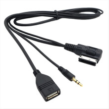 3,5mm AUX audio kabel, hudební rozhraní, USB nabíječka pro