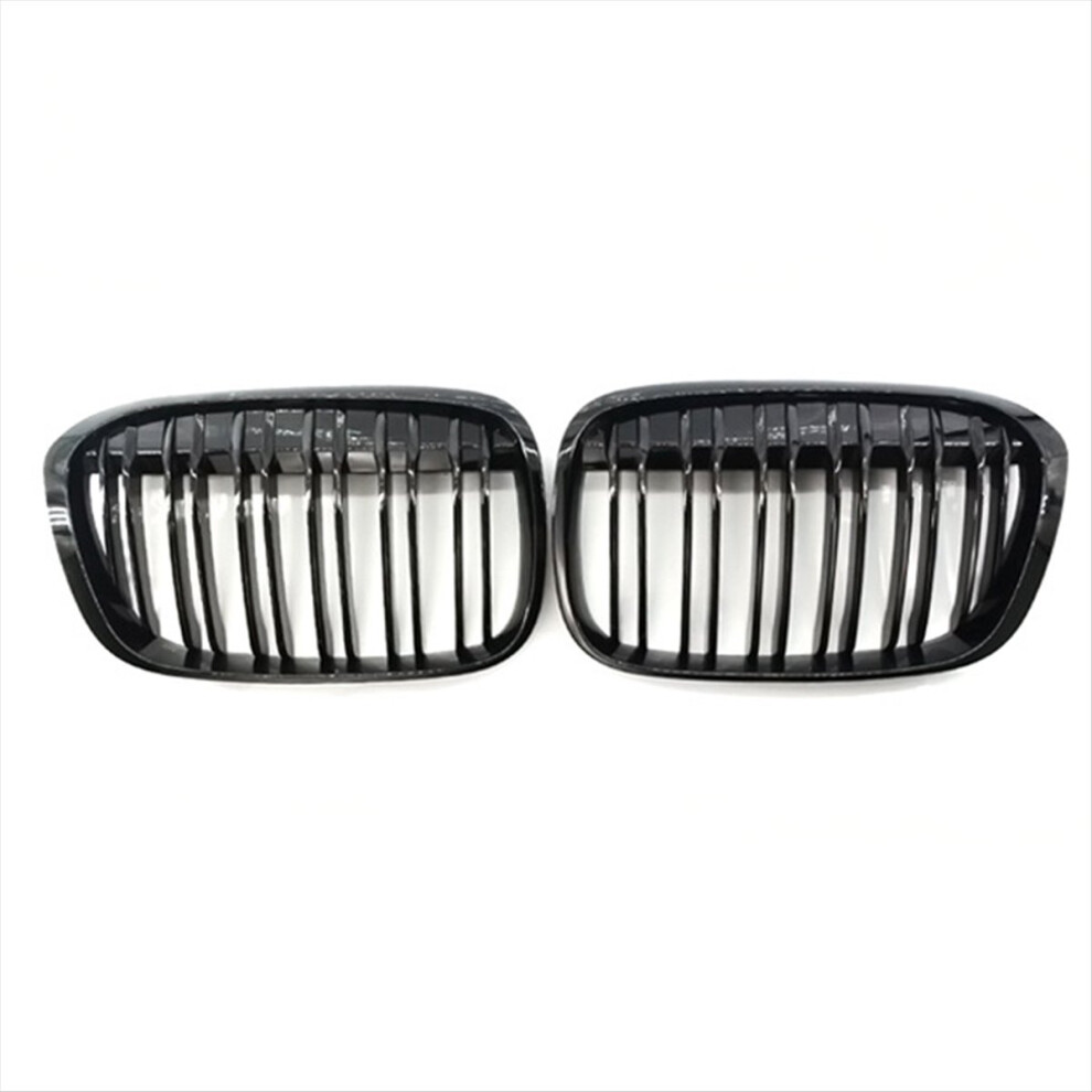 Car Front Bumper Grille Double Line Gloss For X1 F48 F49 Black 4852896954914