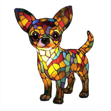 Chihuahua Lampen - Retro Honden Gebeitst Hars Tafel Nachtlampje