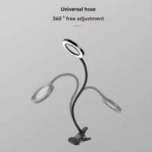 LED Magnifying Glass Desk Lamp 8X Magnification 3 Color Modes
