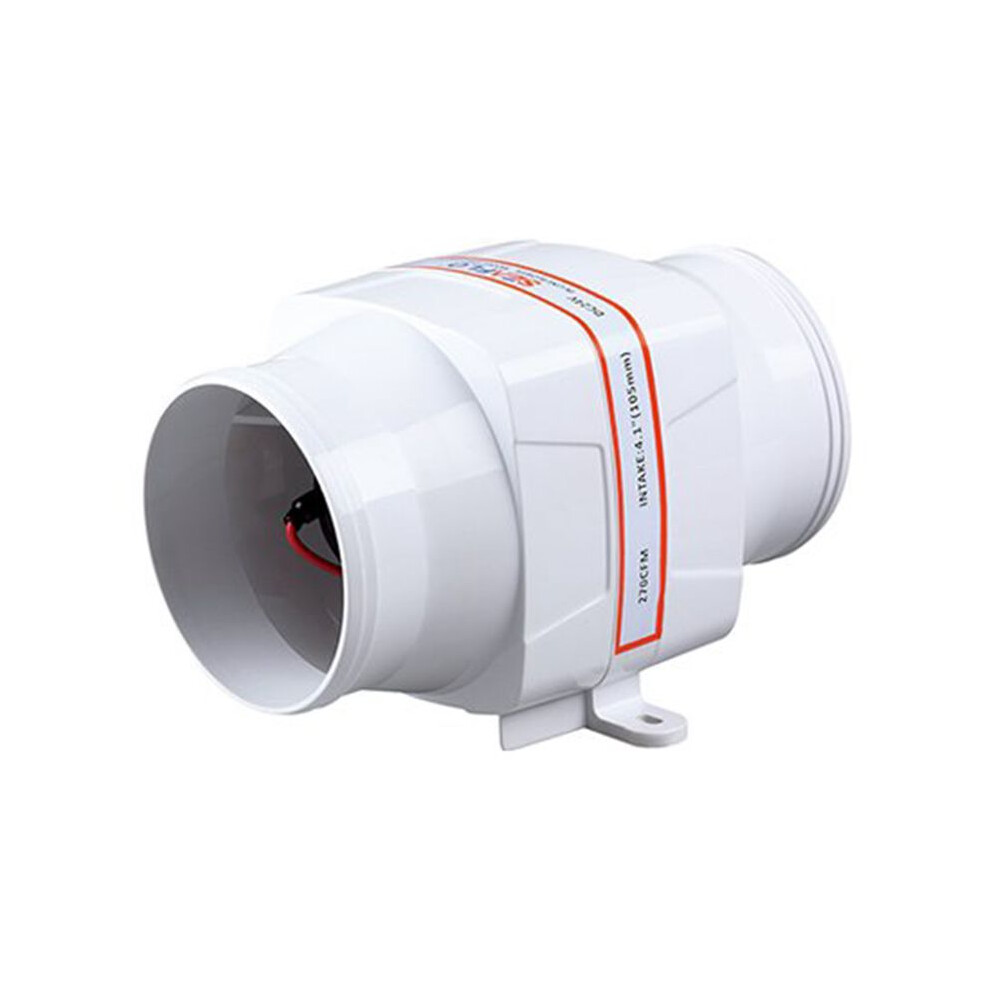In-Line Marine Bilge Air Blower 12V 270 Cfm Quiet Boat White 4851114162179
