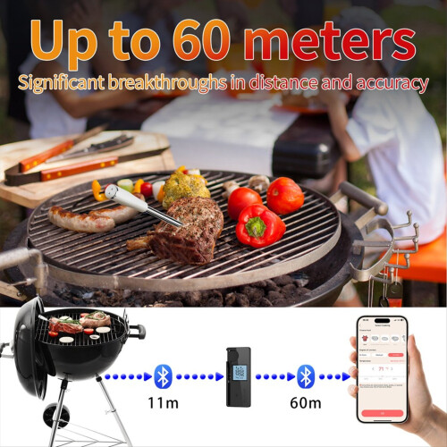Digital köksmat Biff BBQ kötttermometer med vattentät prob 1
