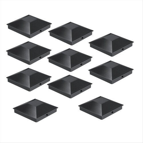 Pacote com 12 tampas de postes de 4x4 polegadas para postes de vinil de madeira, cercas de deck, caixa de correio