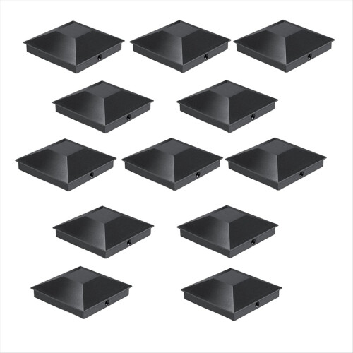 Pacote com 12 tampas de postes de 4x4 polegadas para postes de vinil de madeira, cercas de deck, caixa de correio 2