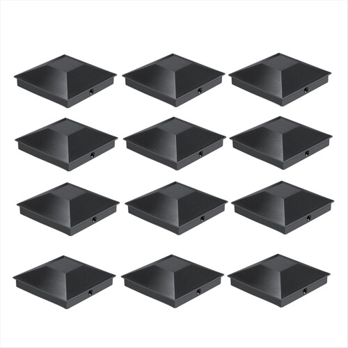 Pacote com 12 tampas de postes de 4x4 polegadas para postes de vinil de madeira, cercas de deck, caixa de correio 1