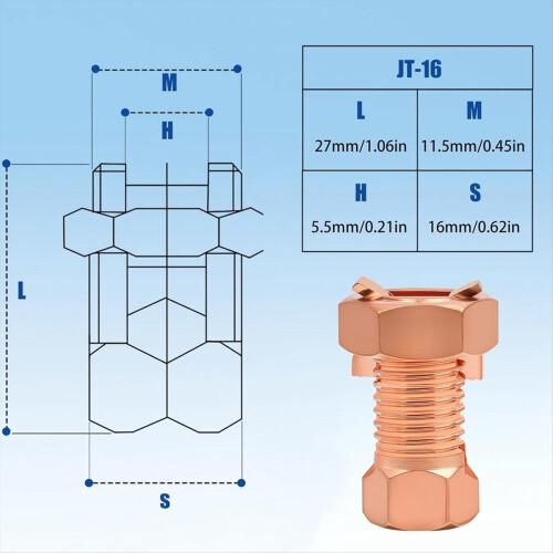 Elektrisk hegn Splitbolt Messing Jordklemme 1