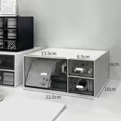 Simple Desktop Organizer Small Transparent Plastic B 1