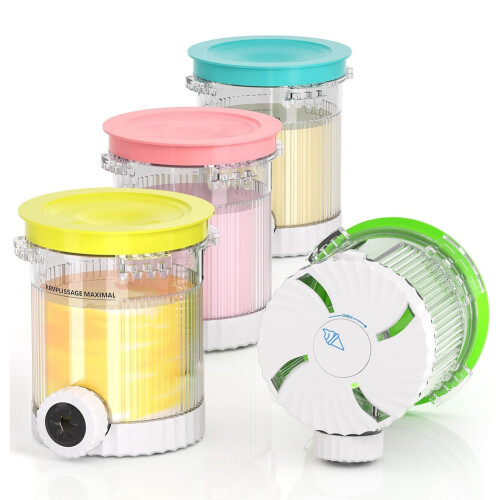 Pacote com 4 potes e tampas Creami Swirl para a série NC700