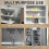 Kastspanning Plankstang Uitschuifbare Plankorganizer Metalen Rek 5