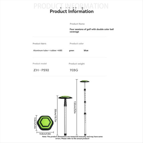 Tige de support pour sac de golf de voyage, Vert 1