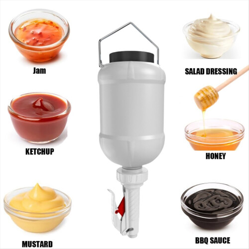 Sauce Dispenser 5.5L Large Capacity Sauce Dispenser White 2