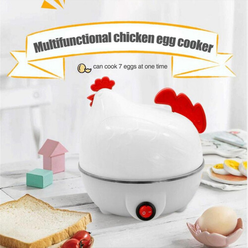 Home Chicken Shaped 7-Egg Capacity Egg Boiler A UK Plug 1