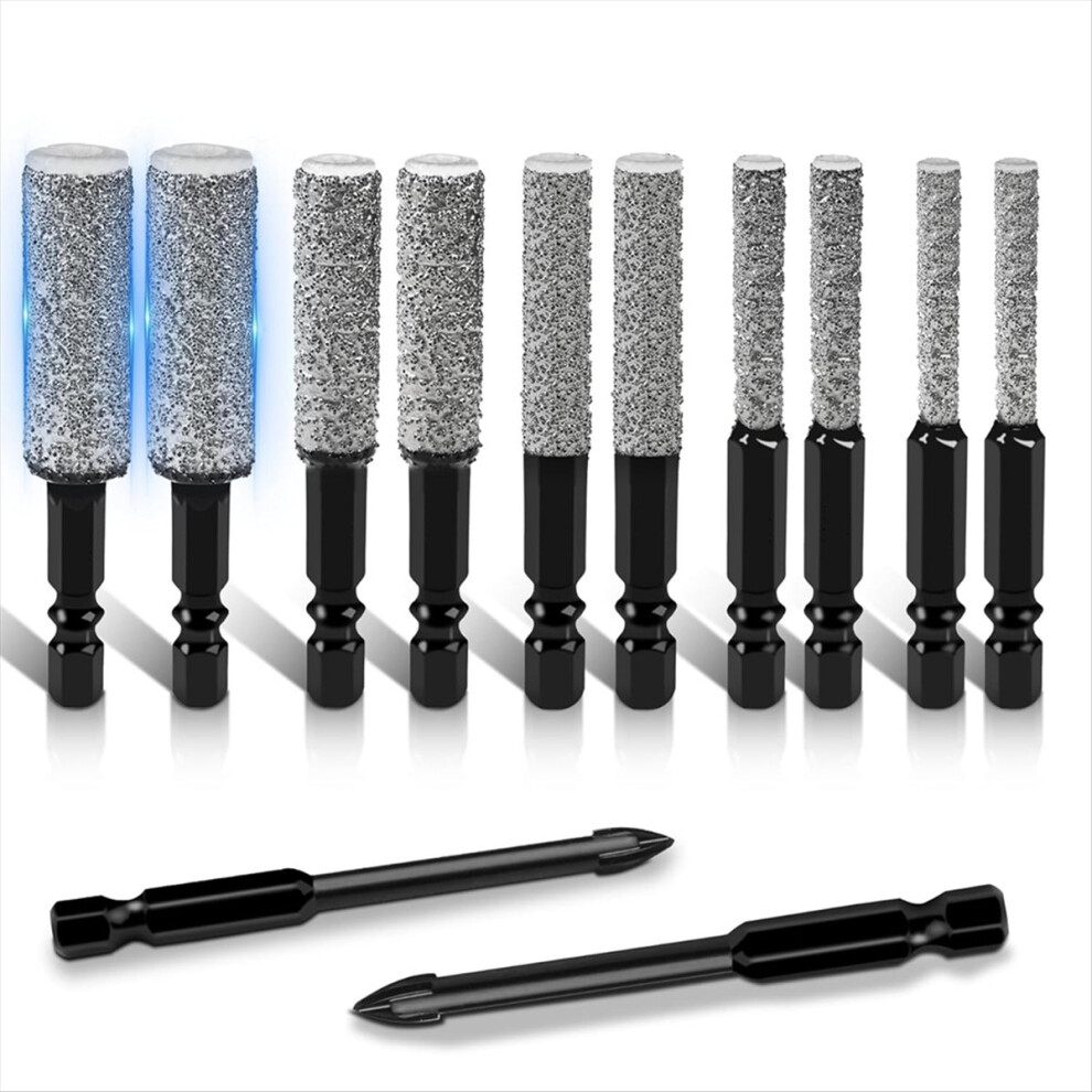 Diamond Drill Bit Set, 35Mm Extended Diamond Brazed Grinding 4851114192398