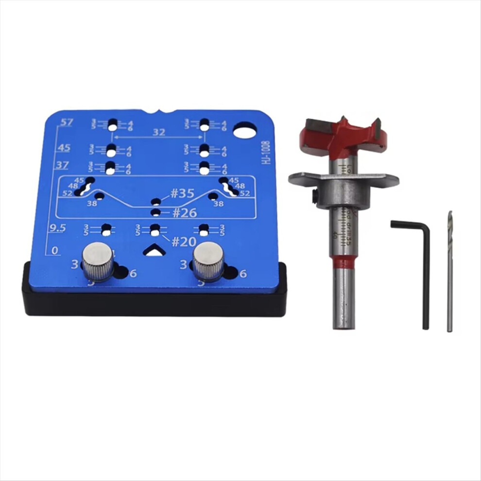 35Mm Hinge Jig Door Cabinets Concealed Hinge Hole Template With Drill 4851114192848