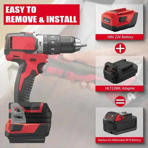 Adaptor de baterie pentru scule electrice de 18V pentru 22V B22 2