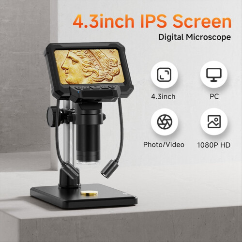 4.3inch Microscope Digital Coin Microscope 1200X Coin Magnifier 1