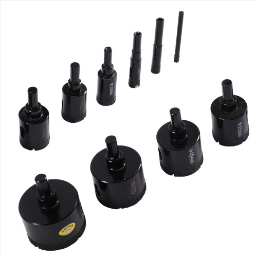 Diamond Core Drill Bit Set 10 PCS Brazed Hole Saw 1