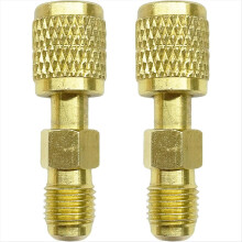 2 buc Adaptor de alamă pentru agent frigorific R32 R454B, fitinguri cu conectare rapidă