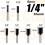 6 Pcs Carbide Tipped Straight Router Bit Set 2