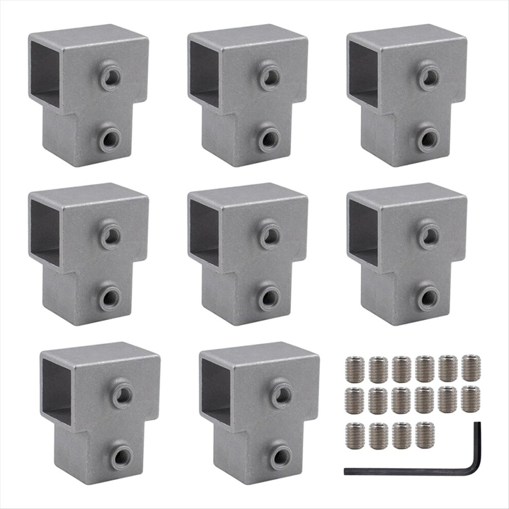 8 Pcs 1In/25 Mm Square Tube Connector, A 4851114101260