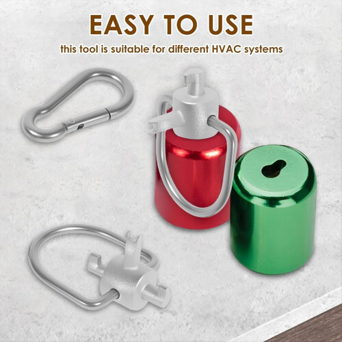2Pcs Locking Cap Key HVAC Tool for Refrigerant, Equipment Repair Tool 2