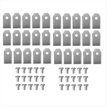 30 PCS Blades with Screws for Navimow I105N/I108N/I110N Silver