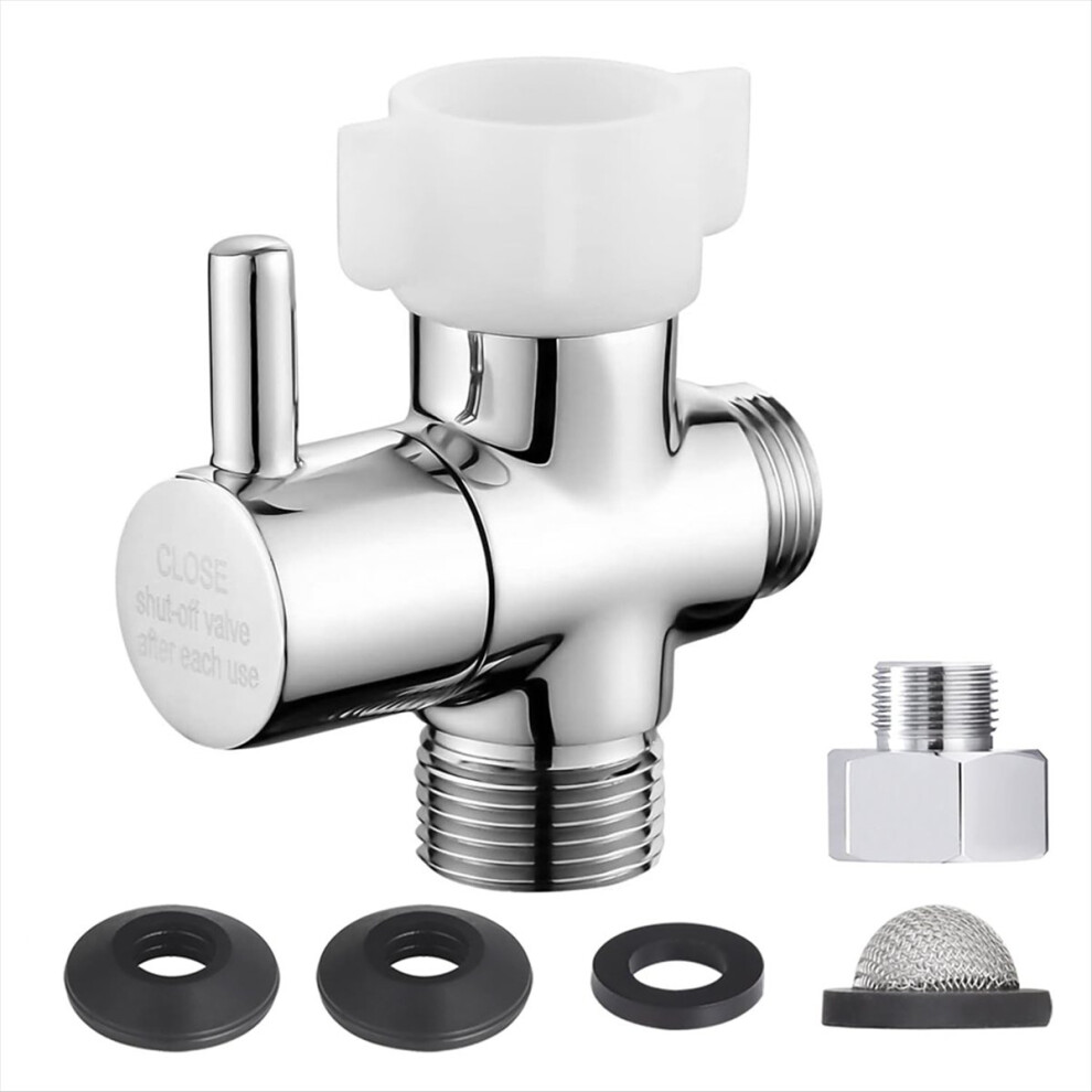 T Adapter With Shut Off Valve, Tee Connector Bidet Attachment 4851114101093