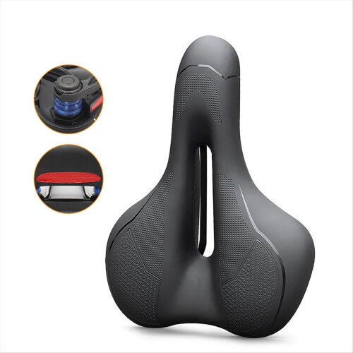 Cykelhule sædehynde blød høj elasticitet sort linje 1