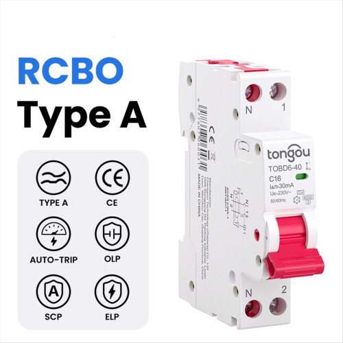 Interruttore differenziale RCBO tipo A 1P+N DPN 16A 1
