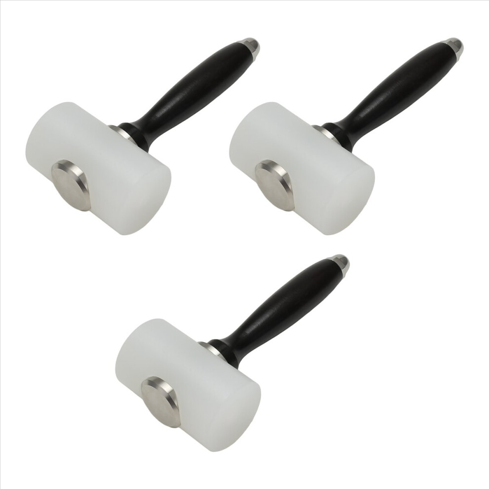 Leather Carve Hammer Nylon Hammers Mallet Wood Handle 3 Pieces 4851114104490
