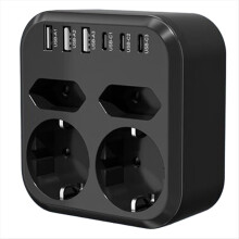 10 in 1 3500W EU Plug Power Strip 4AC 6USB 17W Fast Charging