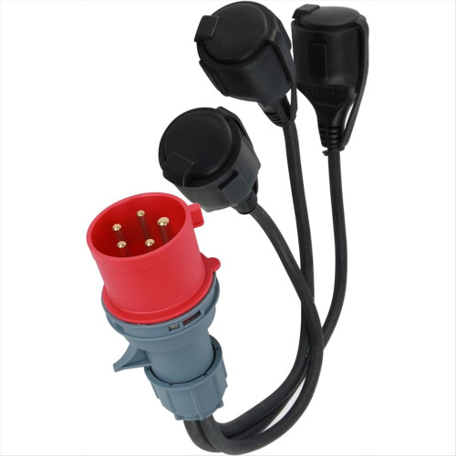 Adaptador CEE Divisor de alta corrente 400 V 16 A Plug 2