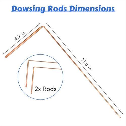 Dowsing Rods, 2Pcs Dowsing Rods Copper Spiritual
Dowsing Rods 2