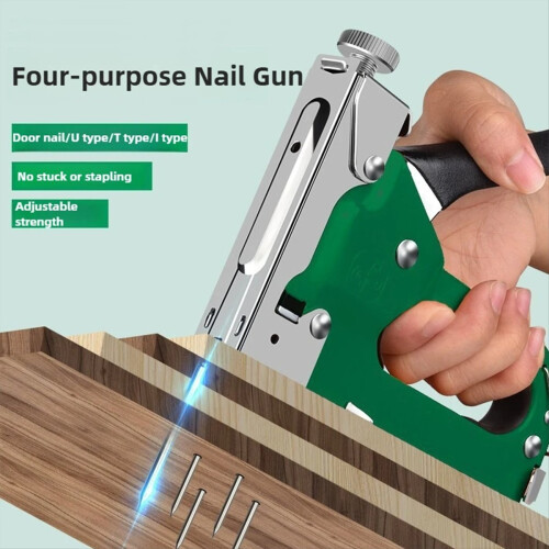 Capsator manual 4 în 1 pentru cuie de construcții, cu aer comprimat, rezistent 1