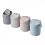 4pc Space-Saving Mini Desktop Trash Can with Lid - Cylindrical 1