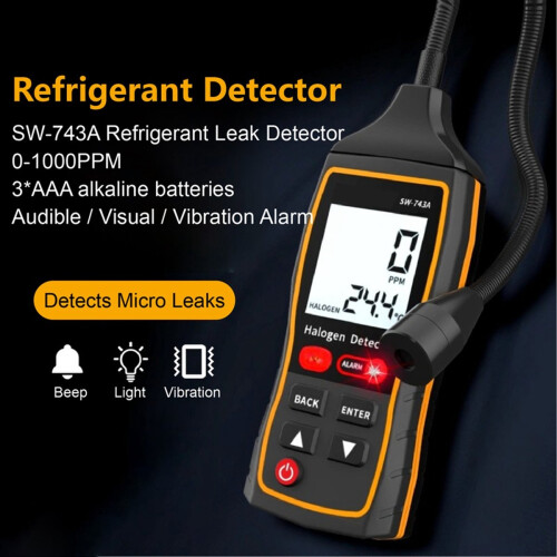 SW-743A Refrigerant Leak Detector High Sensitivity LCD Display 1