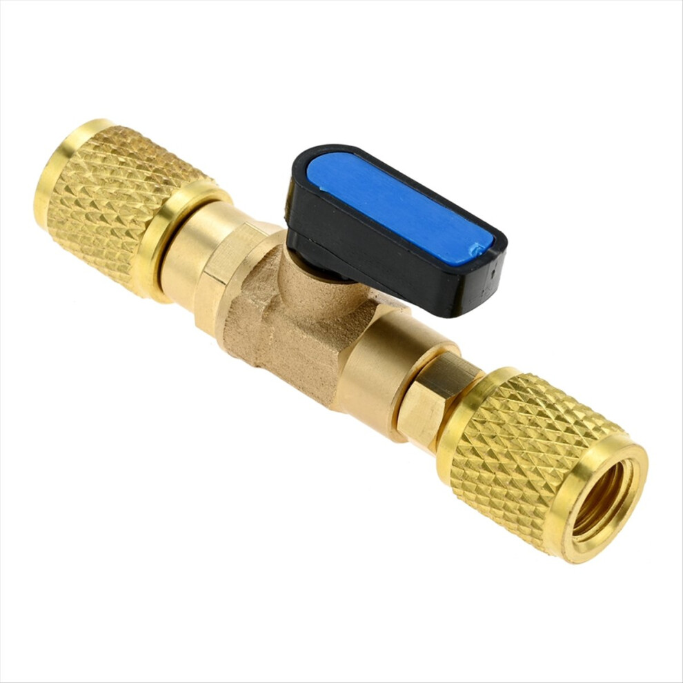 1/4Inch Sae Female Adapter 7/16Inch-20 Unf Brass Shut-Off Valve 4851114108498