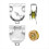 10pcs Wall Mount Pulleys 4