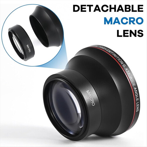 58MM 0.43x High-Definition Wide Angle + Macro Lens Attachment 1