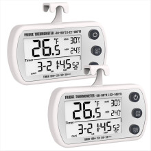 Termometru digital pentru frigider, set de 2, termometru pentru frigider, alb