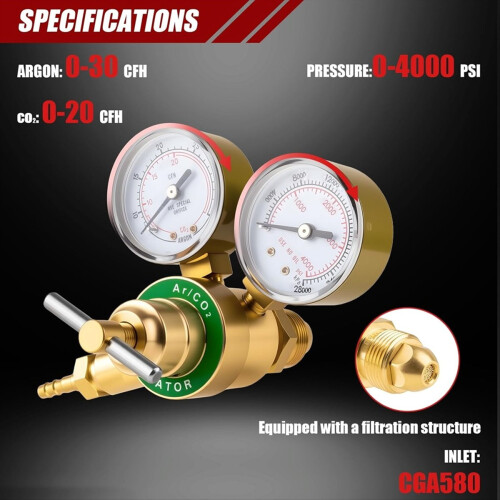 CO2-regulator, målere svejsegasregulator til MIG-svejsning 2