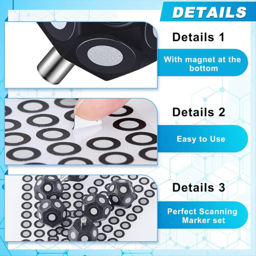 6 Pcs Multi-Angle Marker Set 100 Point 3D Scanner 3mm Dot 2