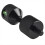 4 stk. aluminiumsflange med to huller, gradientpositioneringsstift, sort 5